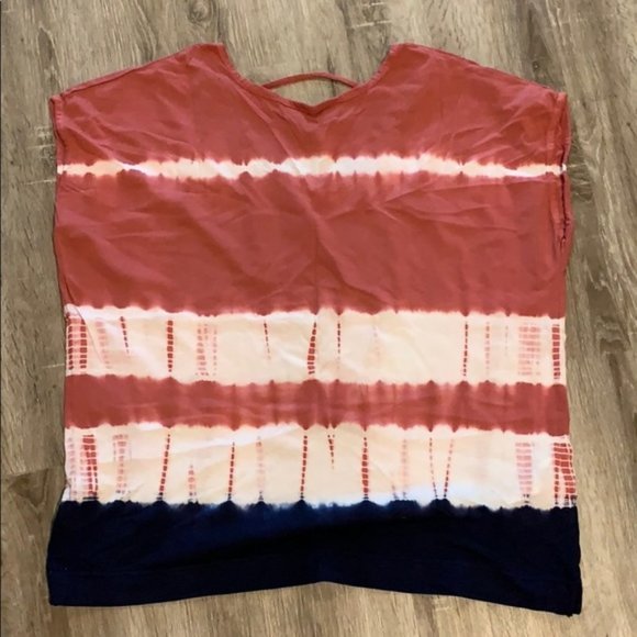 Red, White, and Blue Tie Dyed Top - Picture 1 of 5